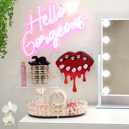 CLOSEOUT Fearless Lipstick Organizer in Mirror Red | Makeup In Place