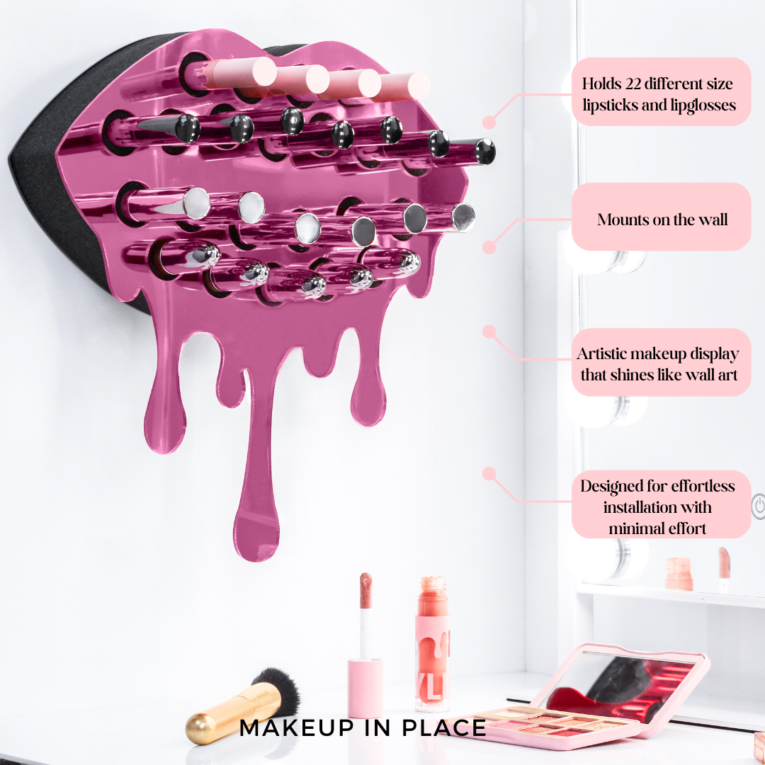 NEW Adventurous Lipstick Organizer in Mirror Pink | Makeup In Place