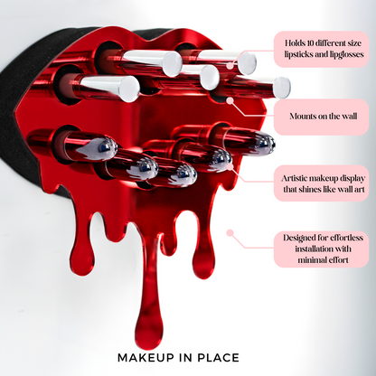 CLOSEOUT Fearless Lipstick Organizer in Mirror Red | Makeup In Place