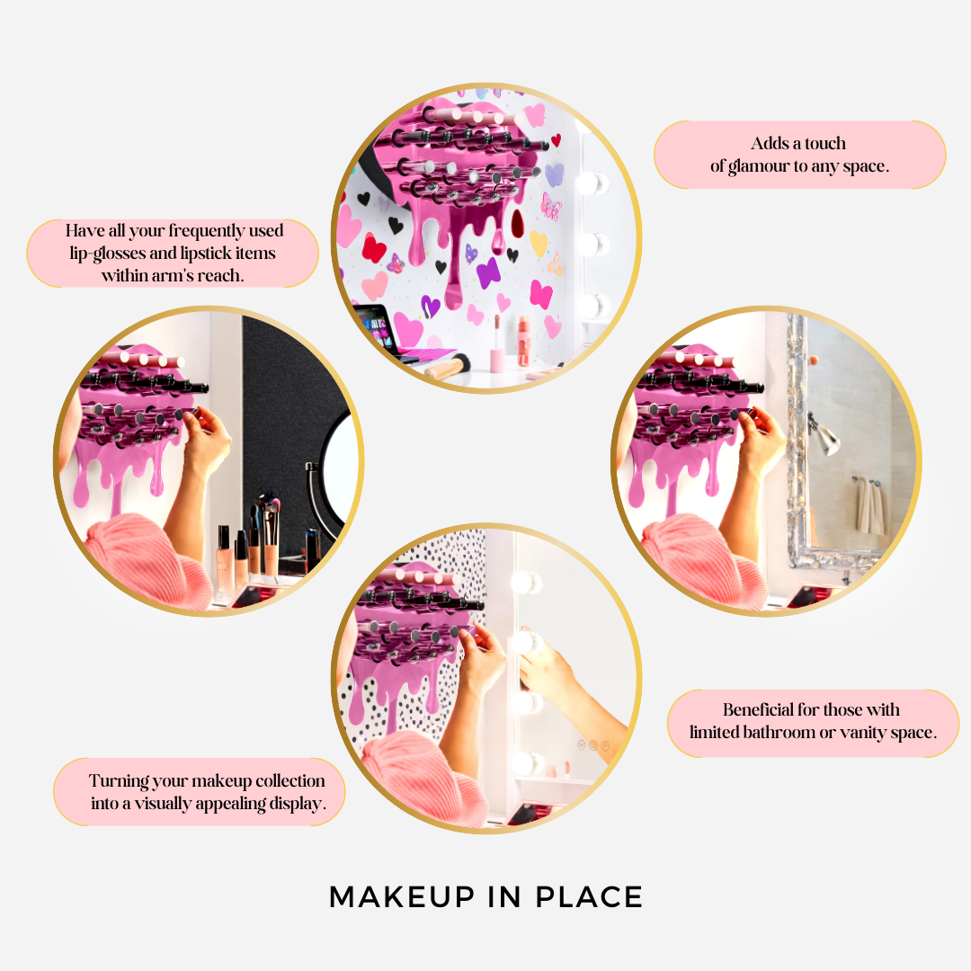 NEW Adventurous Lipstick Organizer in Mirror Pink | Makeup In Place