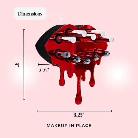 CLOSEOUT Fearless Lipstick Organizer in Mirror Red | Makeup In Place