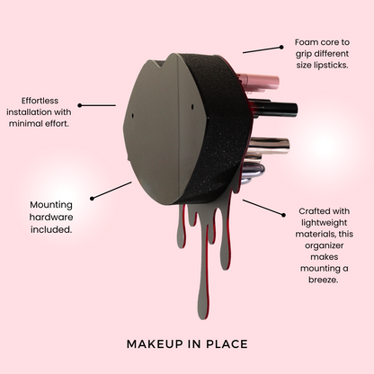 CLOSEOUT Fearless Lipstick Organizer in Mirror Red | Makeup In Place