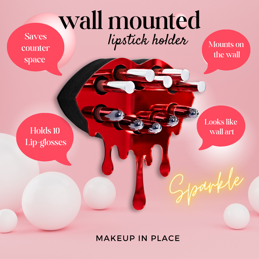 CLOSEOUT Fearless Lipstick Organizer in Mirror Red | Makeup In Place