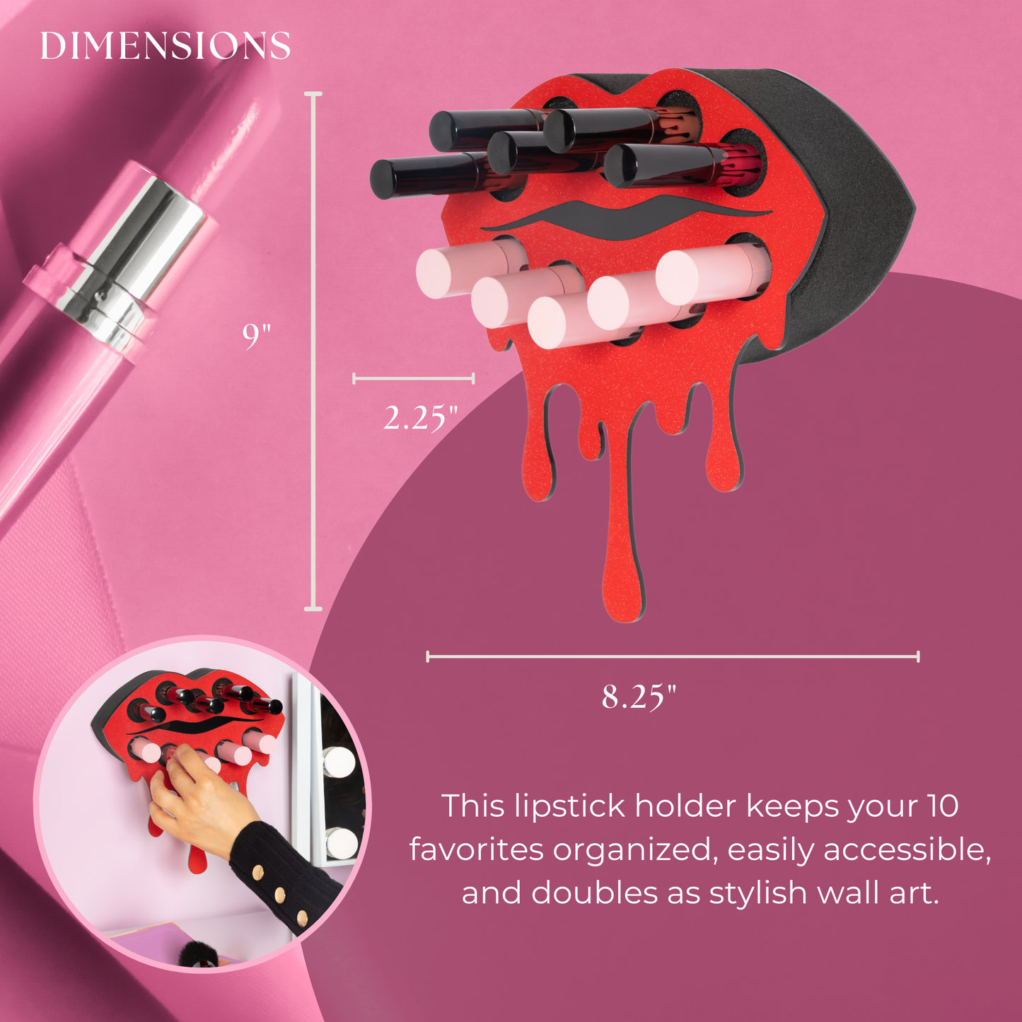 *NEW* Fearless Lipstick Organizer in Red Shimmer| Makeup In Place