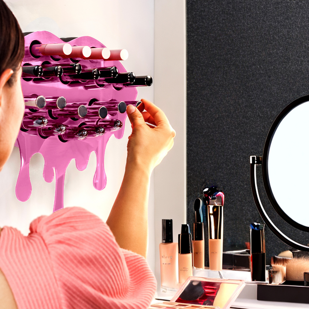 NEW Adventurous Lipstick Organizer in Mirror Pink | Makeup In Place