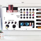 Measurements for Black Ultra Complete Makeup Organizer Solution - Lipstick Palette Brush Foundation Holder. Organizer on display in this photo is white for better readability. .